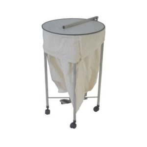 PAT-0227-HO Porta Hamper em Aço Inox com Tampa e Pedal